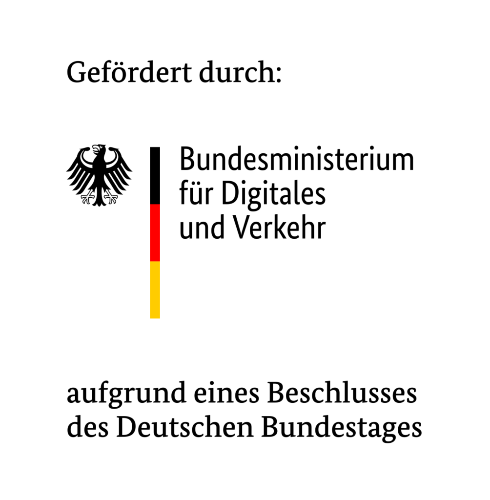 Logo der Förderung durch das Bundesministeriums für Digitales und Verkehr